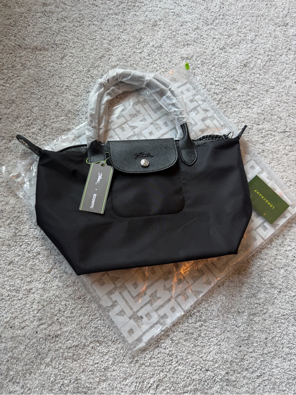 Longchamp Le Pliage Small Black Tote Bag